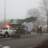 Dieplader met pech Sandtlaan Rijnsburg